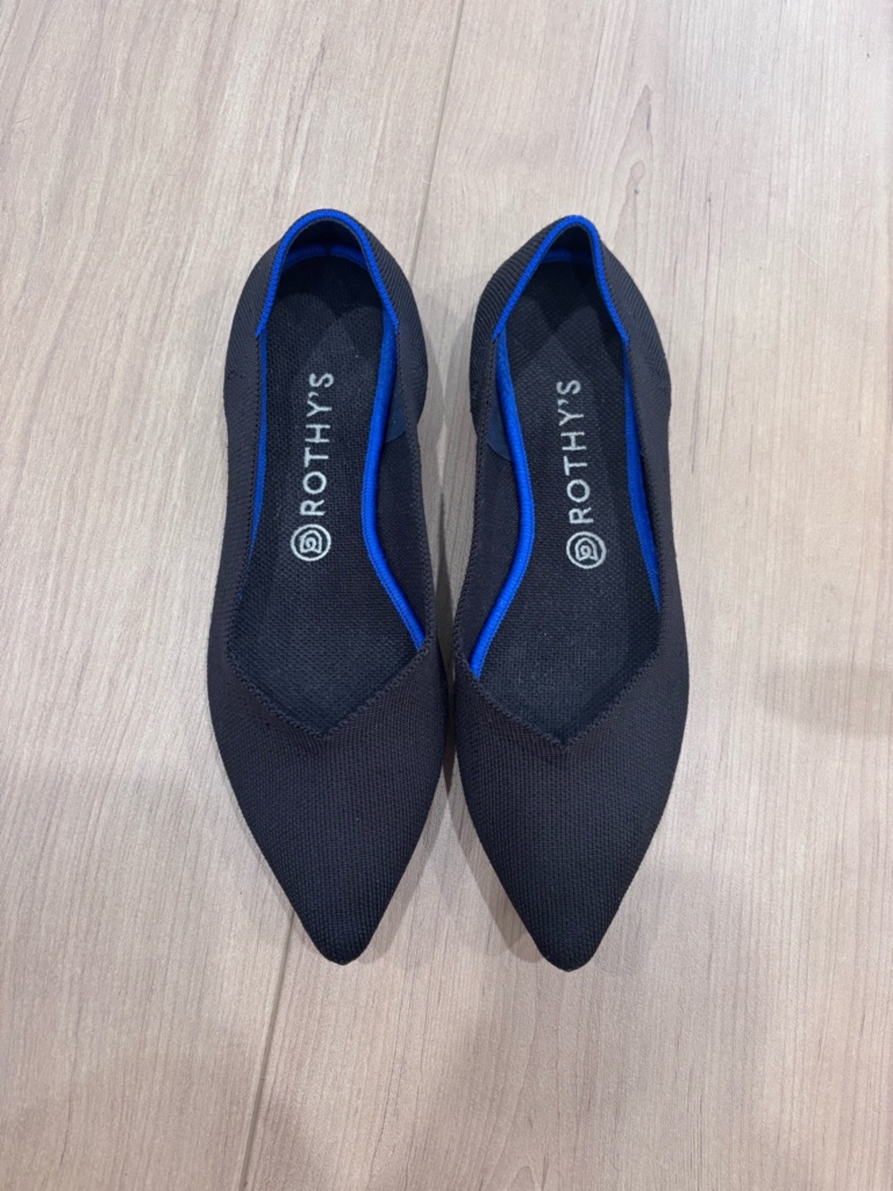 Rothy's Black Pointed Toe Flats 10.5
